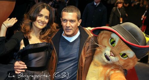 Antonio banderas, salma hayek, chat potte, blogreporter