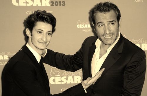 PHOTOS-Jean-Dujardin-Pierre-Niney-comme des freres_-Cesar-2013, blogreporter