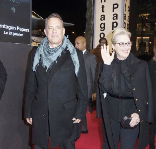 Tom Hanks  Merry streep  pentagone  paris