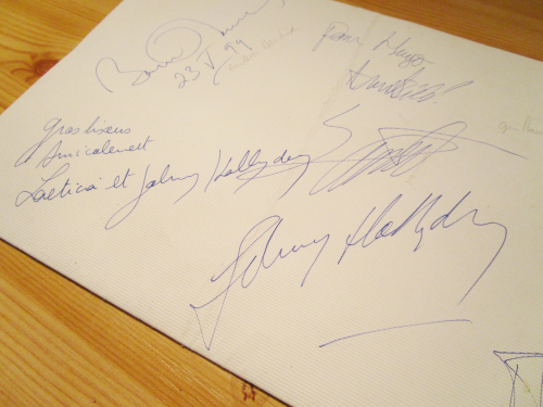 Autographe johnny et laetitia  menu cannes 1999 (5)